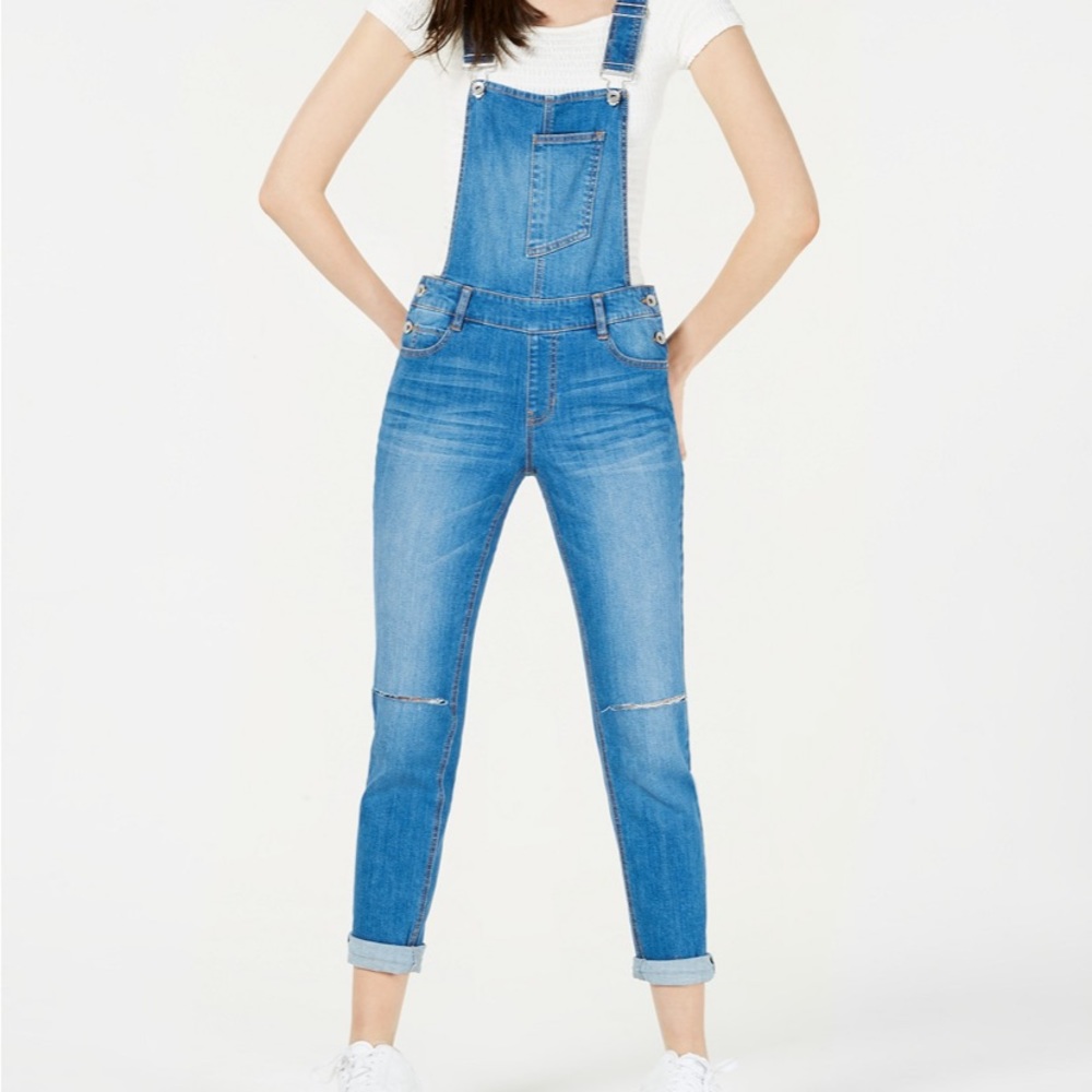 Dollhouse Juniors’ Skinny Denim Overalls Sz 7